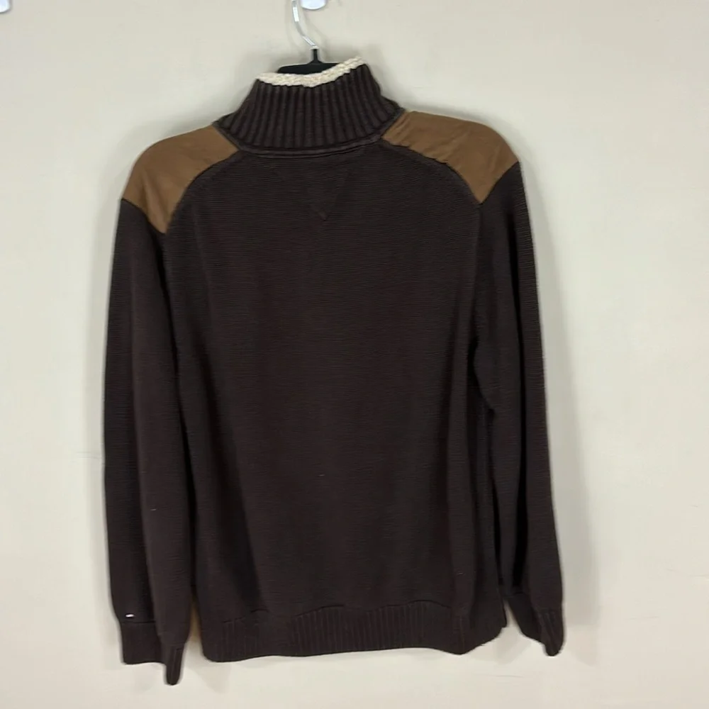Tommy Hilfiger Heavy Cotton 1/4 Zip Sweater with Detailing Size XXL